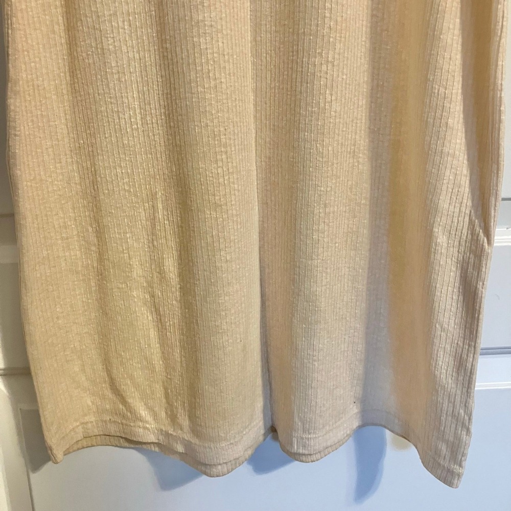 Old Navy Fitted Sleeveless Rib-Knit Midi Tank Sweater Dress Heather Oatmeal (M) - Picture 3 of 10